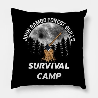 John Rambo Forest Skills Survival Camp Pillow