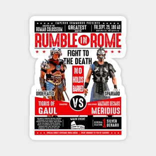 Rumble In Rome Gladiator Poster Magnet