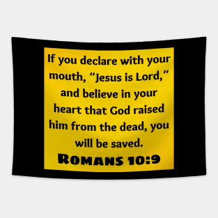 Bible Verse Romans 10:9 Tapestry