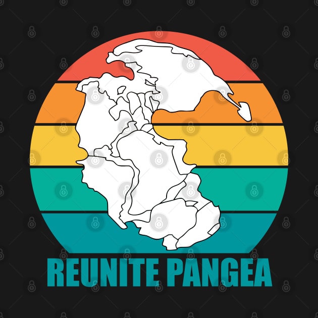 Reunite Pangea Vintage Retro Sunset by Metal Works