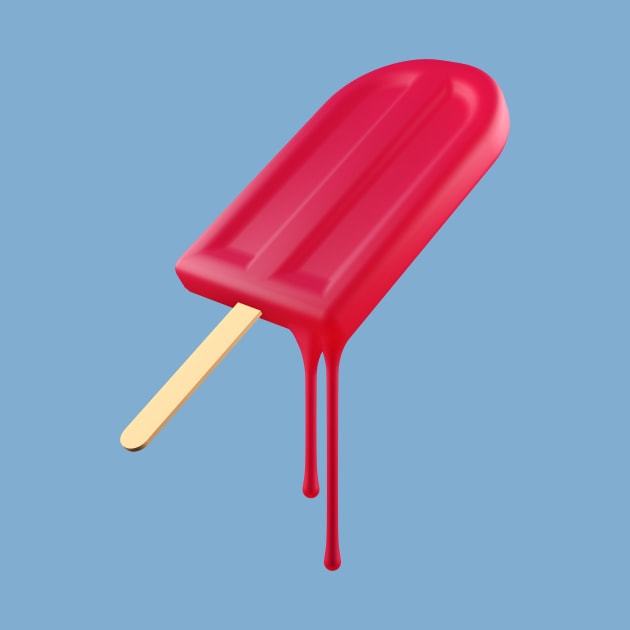 Red Cherry Popsicle. by graphicfire