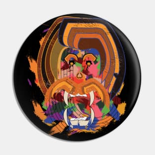 wild cat's head of the king of the jungle Pin