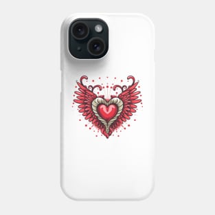 Heart With Wings 4 Phone Case