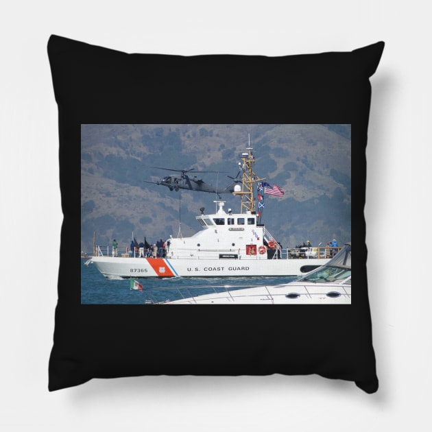 US Coast Guard Cutter Pike at Fleet Week Pillow by AH64D