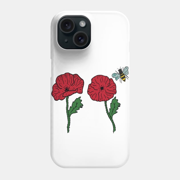 Twin Red Poppies Phone Case by Nataliatcha23