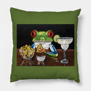 "Margarita Frog" - Frogs After Five collection Pillow