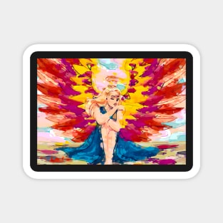 Watercolor Angel Magnet