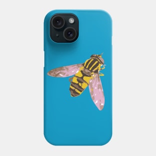 Hoverfly vector illustration Phone Case