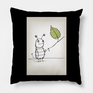 Caterpillar on a Leaf: One Line Wonder Pillow