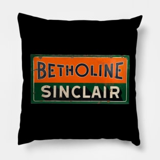 Betholine motor fuel vintage distressed sign Pillow