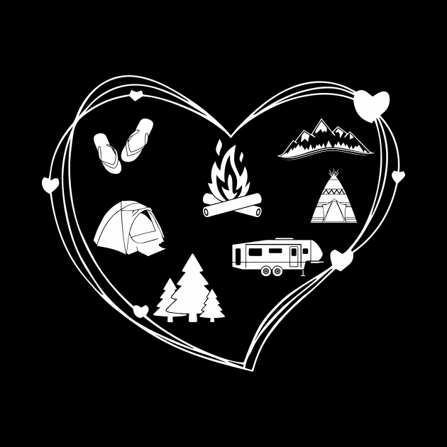 Camp Lover Custom Family Camping | Adventure Vacations | Heart Graphic by BeCreative