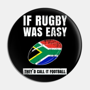 South Africa Rugby Funny Support Gift Active Pin