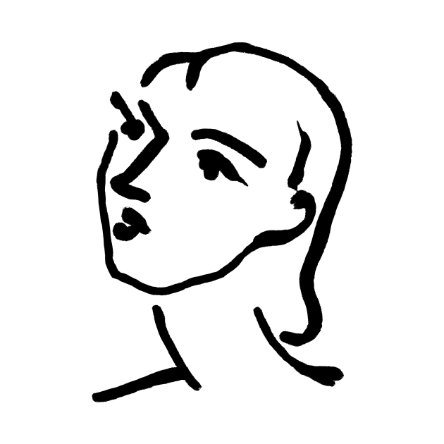 Matisse Line art Portrait by shamila