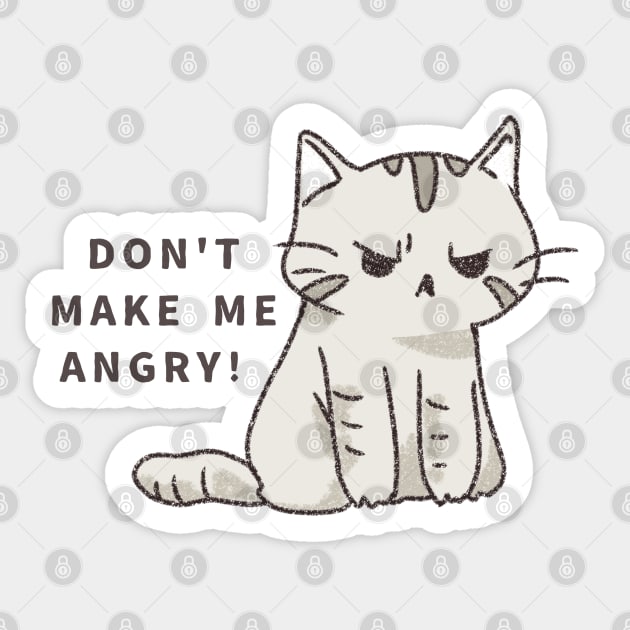 Angry cute cat' Sticker