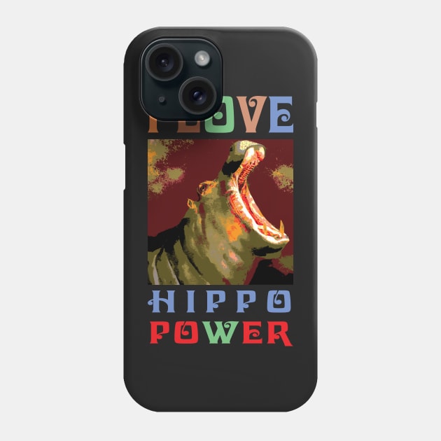 I love Hippo power Phone Case by vandokkumburg