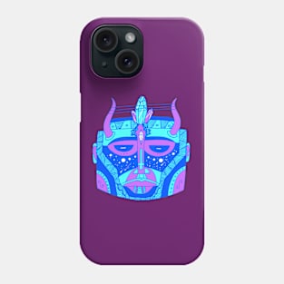 Blue African Mask No 8 Phone Case