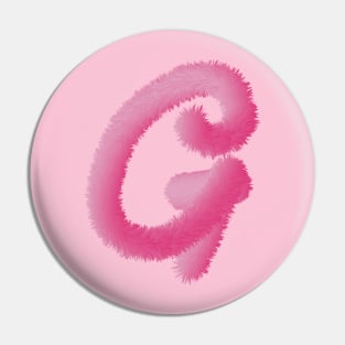 G Pink Animal Initials Pin