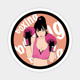 boxing girl Magnet