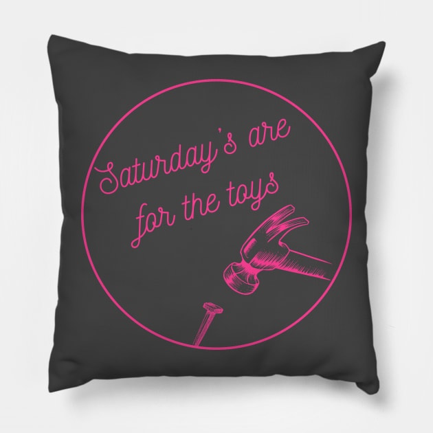 Saturdays are for the toys Pillow by Hofmann's Design