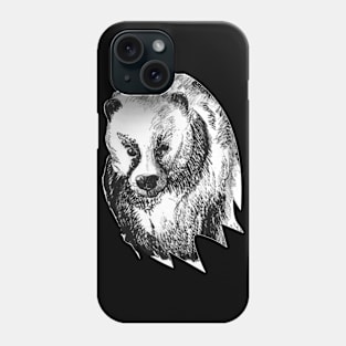 European badger portrait - nature inspired art and designs Phone Case