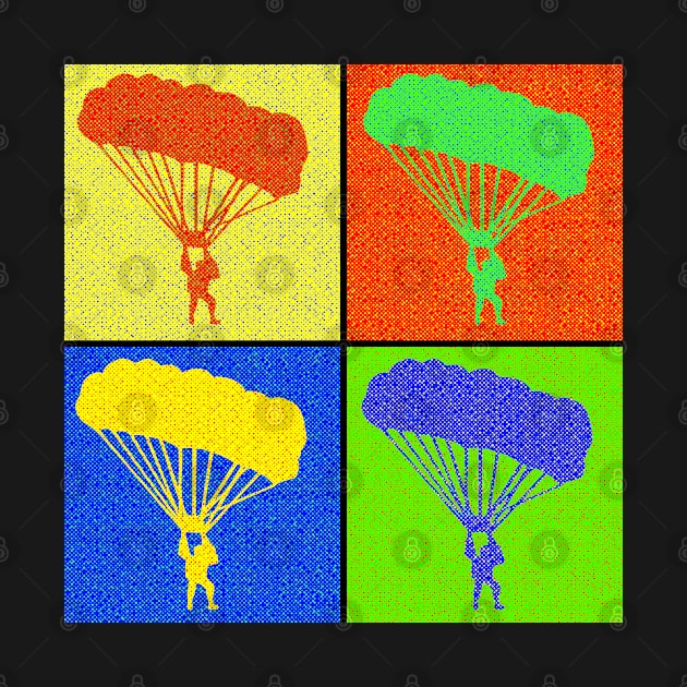 Paraglider Four Squares Halftone Gift by Littlelimehead