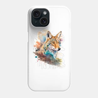 Coyote Watercolour Phone Case