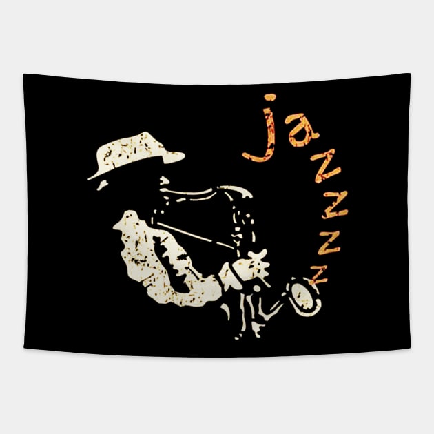 Jazz Musician Tapestry by tomatillo