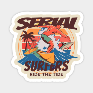 Serial Surfers vintage surf Magnet