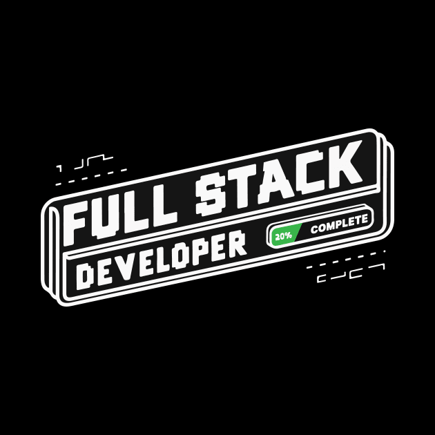 Full Stack Developer Simple Text by GrafiqueDynasty