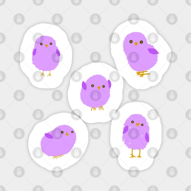 Guess Who Soggy Chick Sticker Pack (Purple) Magnet by casserolestan