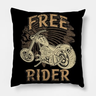 American Motorcycle Spirit Native Biker Pillow