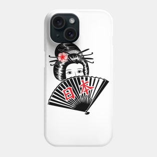 japanese girl, kawaii geisha Phone Case