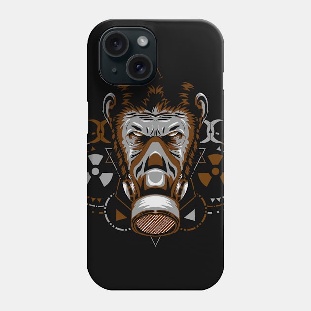 apes mask monkey ilustration Phone Case by SHINIGAMII