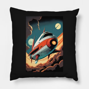 Retro Rocket! Pillow