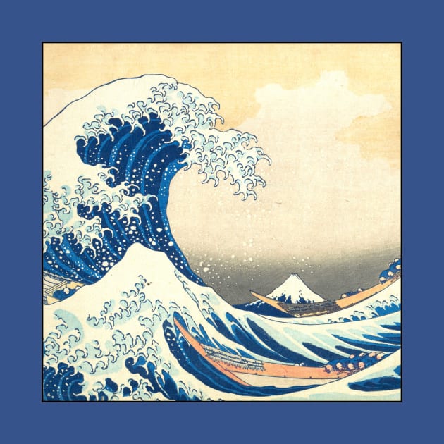 The Big Great Wave Off Hokusai Japanese Katsushika Kanagawa by CONCEPTDVS