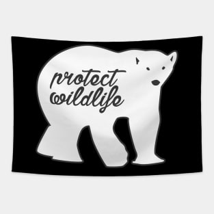 protect wildlife - polar bear Tapestry