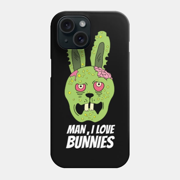 Funny zombie bunny Phone Case by Sourdigitals