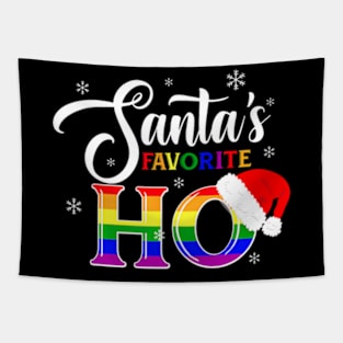 Santas Favorite Ho Ugly Sweater Christmas LGBT Gay Lesbian Tapestry