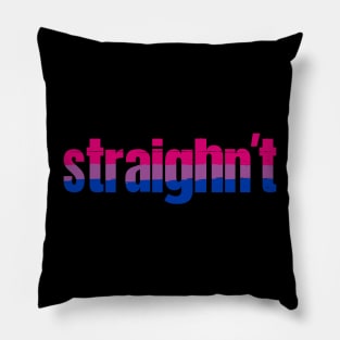 Funny Bisexual Pride Shirt | Bi Flag Colors | Straightn't Pillow