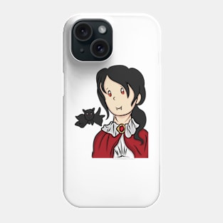 Cute vampire halloween illustration Phone Case