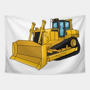 Forklift cartoon illustration Tapestry