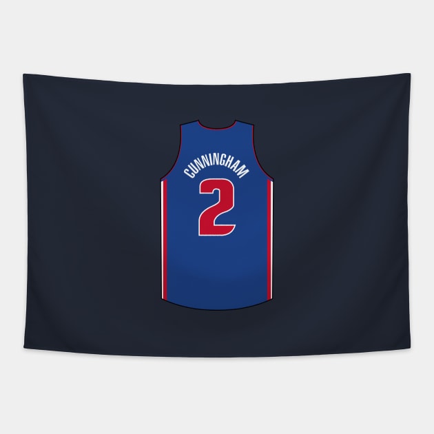 Cade Cunningham Detroit Jersey Qiangy Tapestry by qiangdade