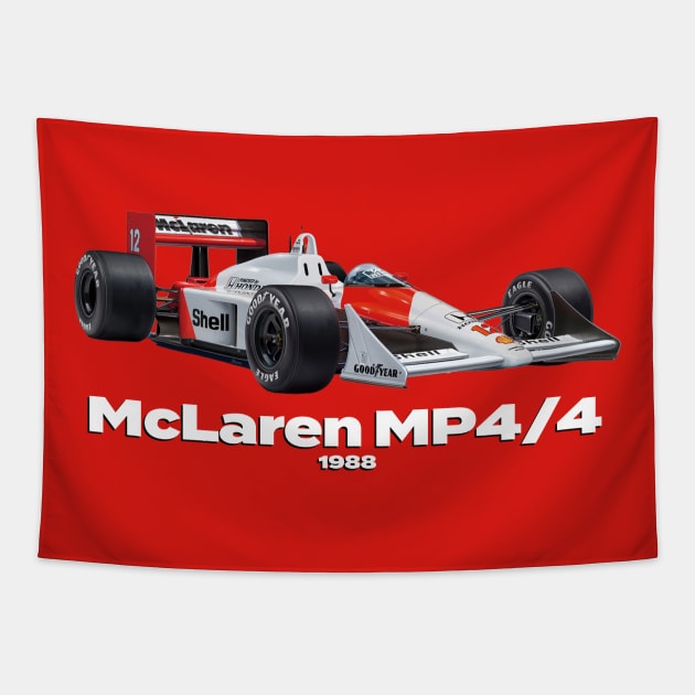 McLaren Honda Mp4/4 1988 Tapestry by Mrmera