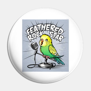 Feathered rock star Pin