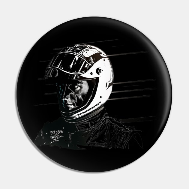 Racing Driver Art Pin by CPT T's