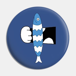 Get your paws off my fish! Pin