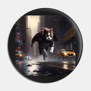 Furry Fury: Stealthy Savior Sticker Pin