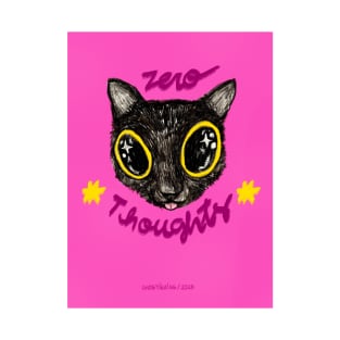 Zero Thoughts Meow Meow | Full Pink Version T-Shirt