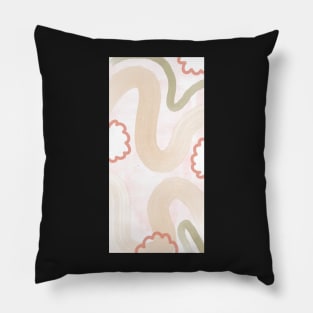 Neutral Tone Abstract Art Pillow