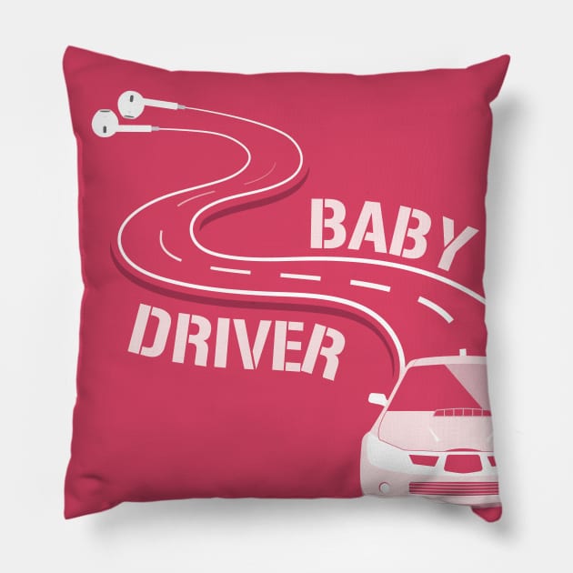 Baby Driver Pillow by iRupa